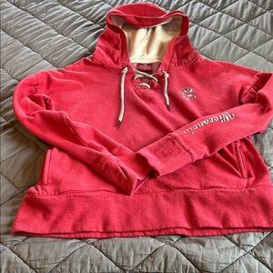 Colosseum Crimson Hoodie with Cream Accents